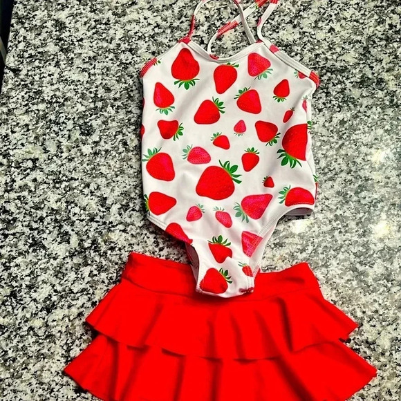 Other - Toddler girl one piece bathing suit with skirt  size 4Y